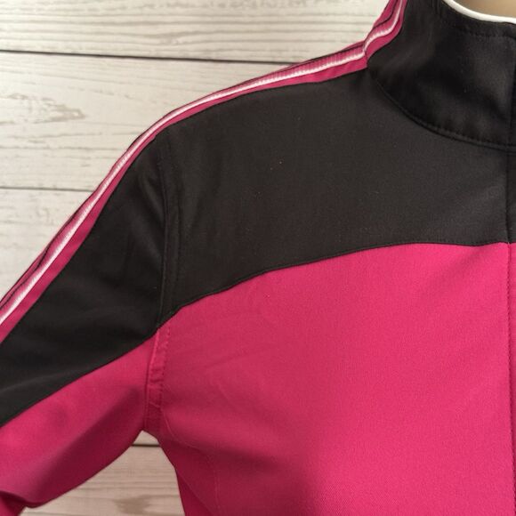Made for Life Jacket Small Bright Pink Black White Trim Full Zip Athletic Casual - Picture 3 of 14